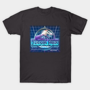 Retro Park 80's Metallic 3D Dinosaur Style T-Shirt